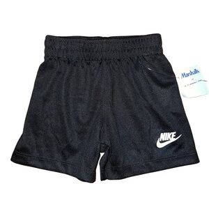 Nike Swoosh Black Shorts Elastic Waistband Lightweight Athletic Baby 9Months